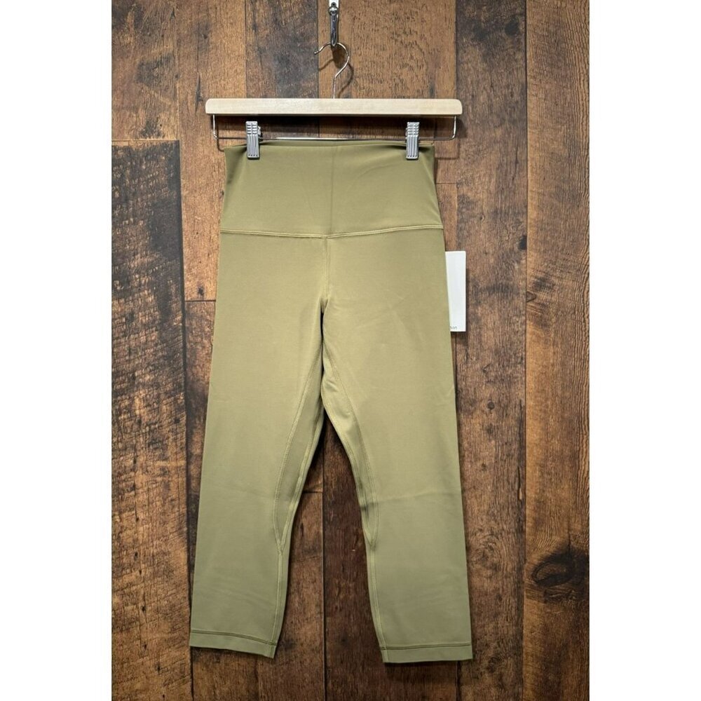 Lululemon Align High-Rise Crop 21" Bronze Green Size 6 NWT - Picture 2 of 4